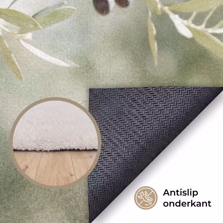 Vloerkleed - Olijfboom - tak - groen - Olijfboom - tak - groen Vloerkleed Rechthoek klein