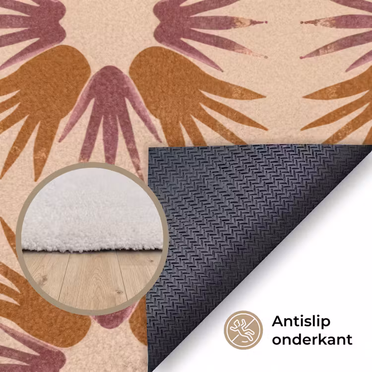 Ornament - Patroon - Oker Vloerkleed Rechthoek klein 1091 -uniquesellingpoint_antislip_NL