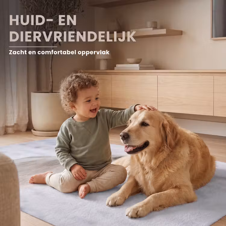 Paard - Kop - Winter - Dieren - Wit Vloerkleed Rechthoek klein -uniquesellingpoint_zacht_NL