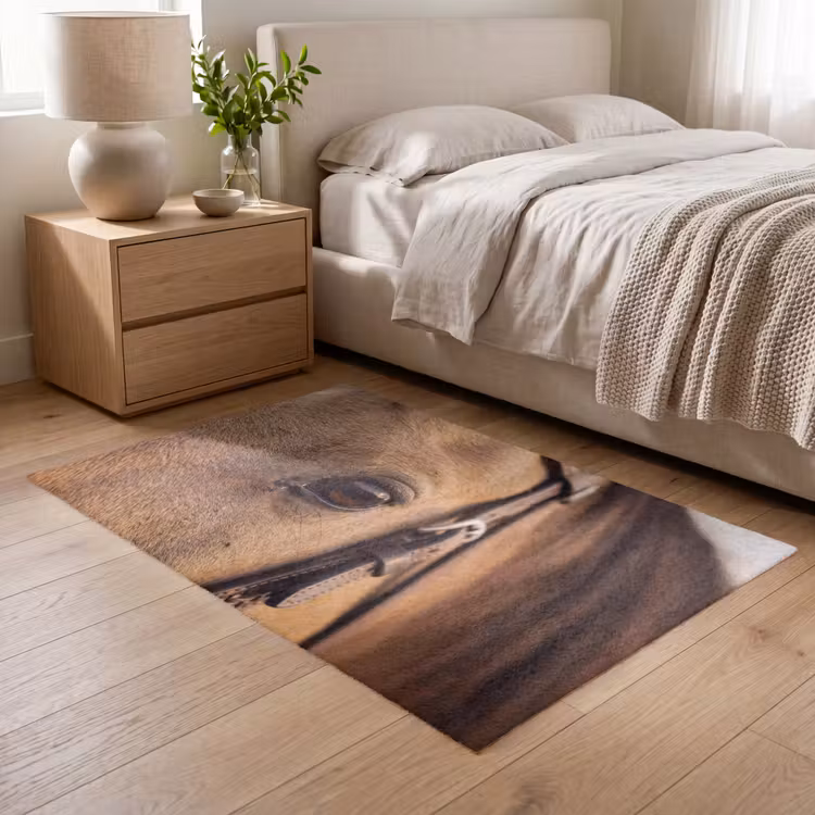Pferd - Auge - Braun Vloerkleed Rechthoek klein -atmosphere_sfeer3_global