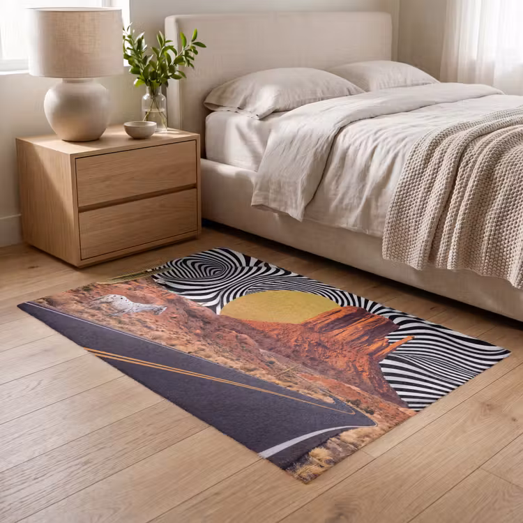 Vloerkleed - Paard - Woestijn - Natuur - Paard - Woestijn - Natuur Vloerkleed Rechthoek klein