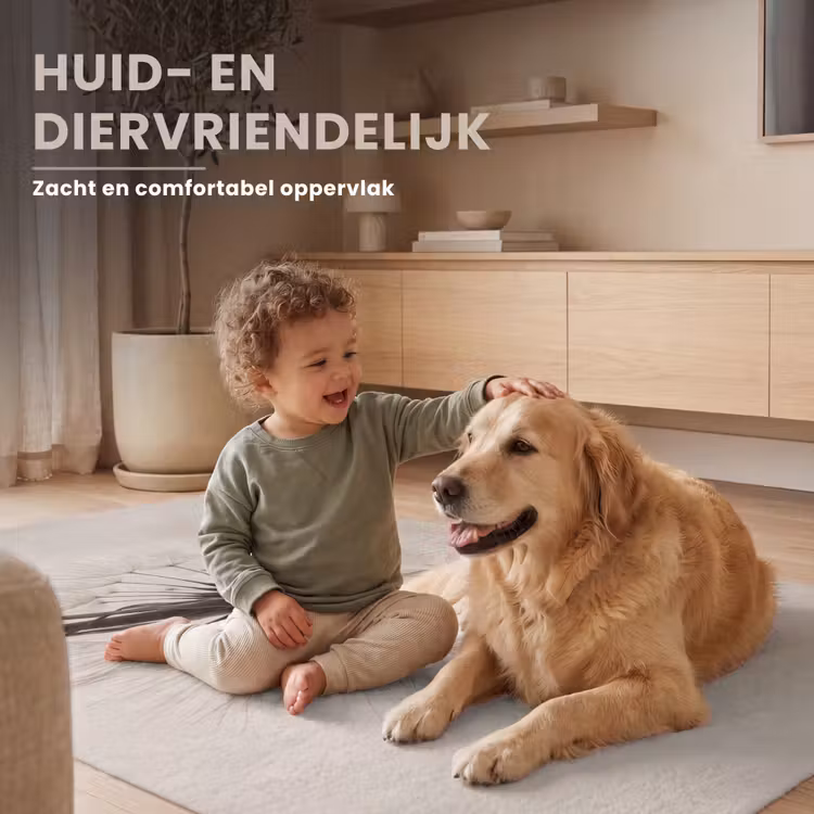 Paardenbloem - Minimalistisch - Wit Vloerkleed Rechthoek klein -uniquesellingpoint_USP_zachtNL_DE