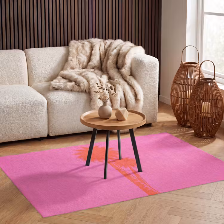 Palmbomen - Modern - Roze Vloerkleed Rechthoek klein -atmosphere_sfeer2_global