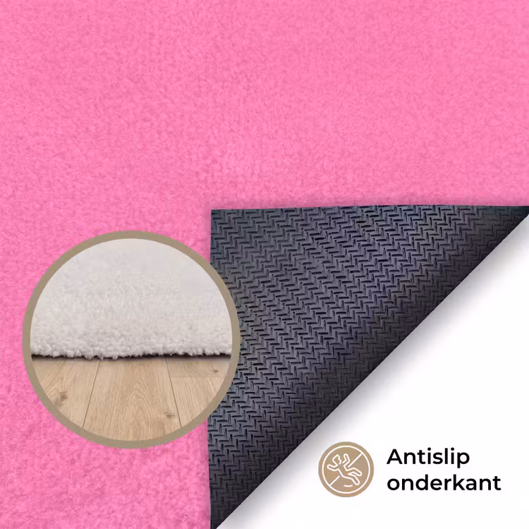 Palmbomen - Modern - Roze Vloerkleed Rechthoek klein -uniquesellingpoint_antislip_NL