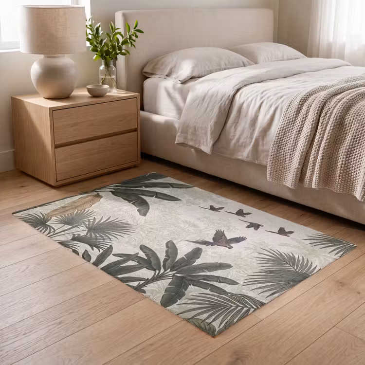 Papagaaien - Jungle - Tropisch - Green Vloerkleed Rechthoek klein -atmosphere_sfeer3_global