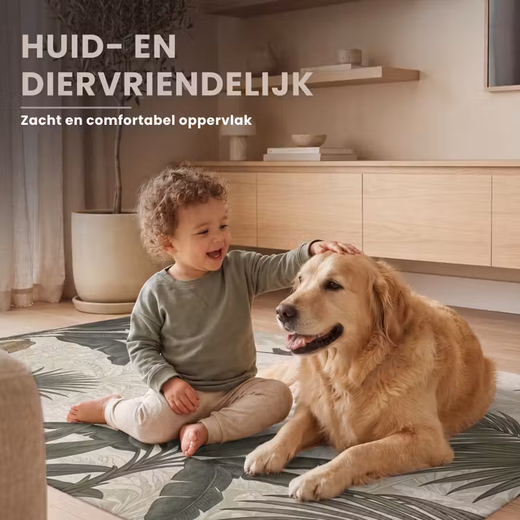 Papagaaien - Jungle - Tropisch - Green Vloerkleed Rechthoek klein -uniquesellingpoint_zacht_NL