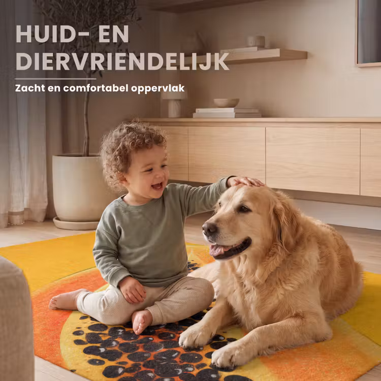Papaja - Oranje - Topisch Vloerkleed Rechthoek klein -uniquesellingpoint_zacht_NL