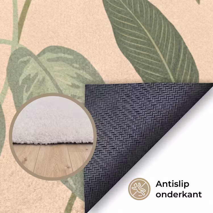 Patroon - Bloemen - Kleurrijk Vloerkleed Rechthoek klein -uniquesellingpoint_antislip_NL_DE