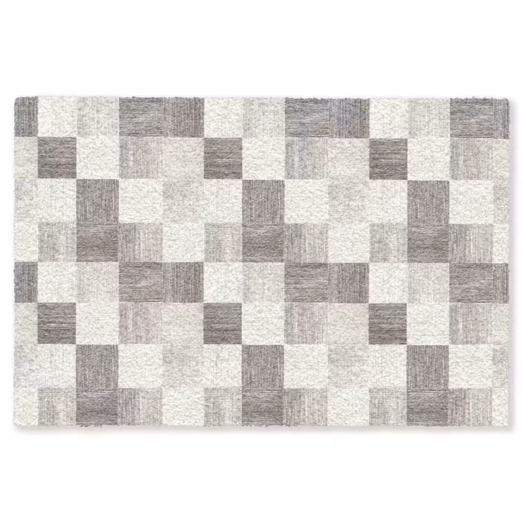 Patroon - Dambord - Houtnerf Vloerkleed Rechthoek klein 1091 -3d