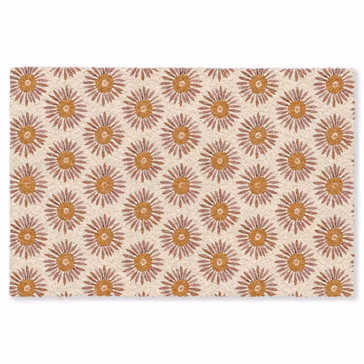 Patroon - Retro - Bruin Vloerkleed Rechthoek klein 1091 -3d