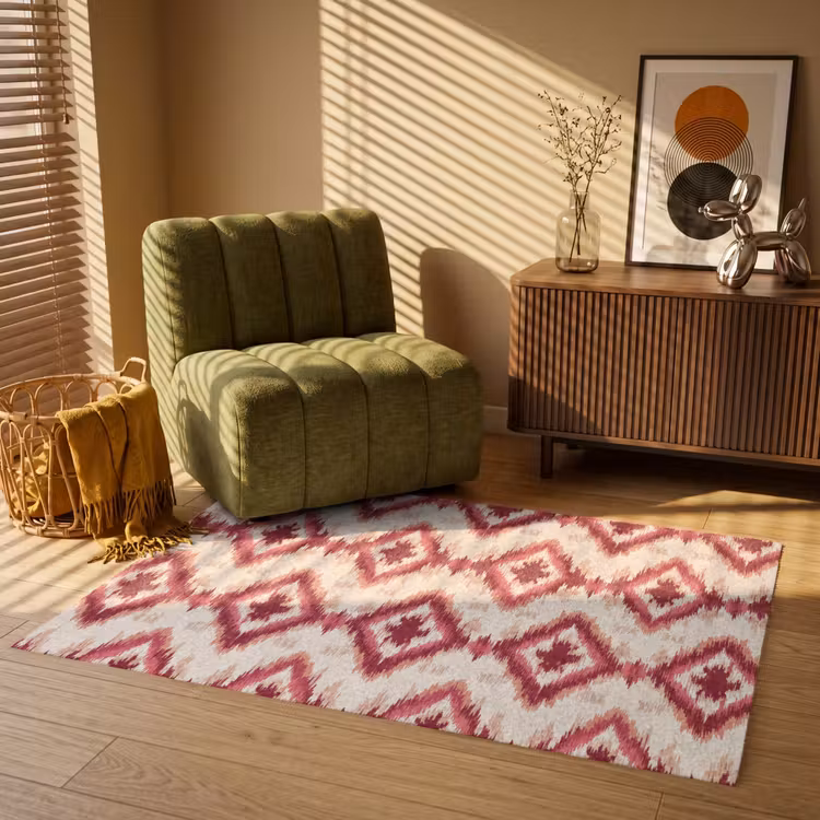 Patroon - Roze - Diamantvorm Vloerkleed Rechthoek klein 1091 -atmosphere_sfeer1_global