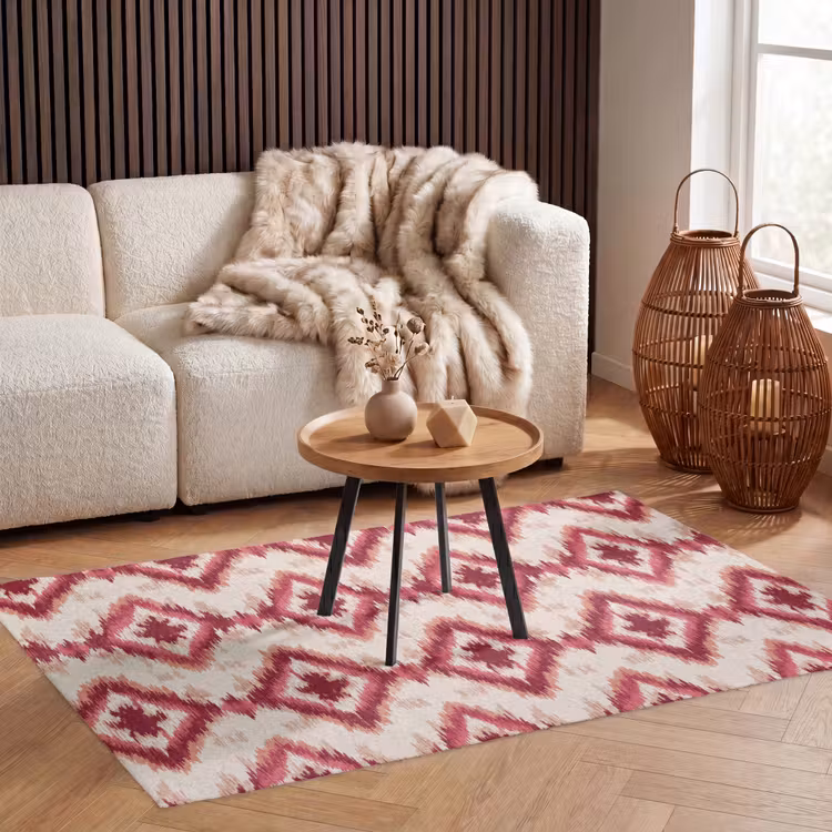 Patroon - Roze - Diamantvorm Vloerkleed Rechthoek klein 1091 -atmosphere_sfeer2_global