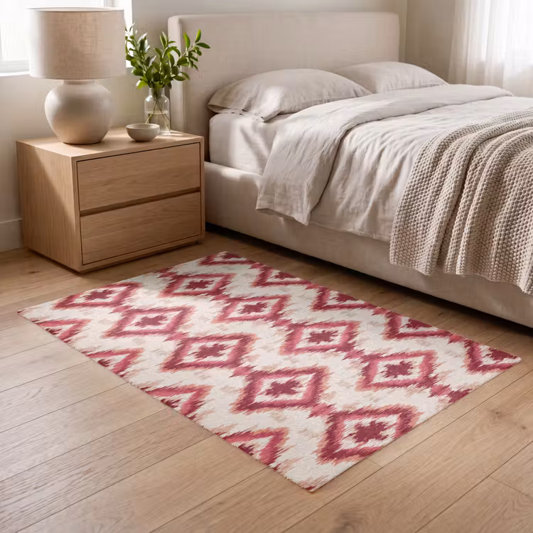 Patroon - Roze - Diamantvorm Vloerkleed Rechthoek klein 1091 -atmosphere_sfeer3_global