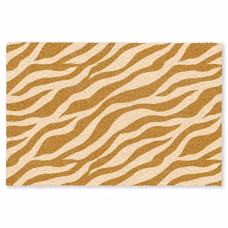 Patroon - Zebra - Bruin - Abstract Vloerkleed Rechthoek klein -3d