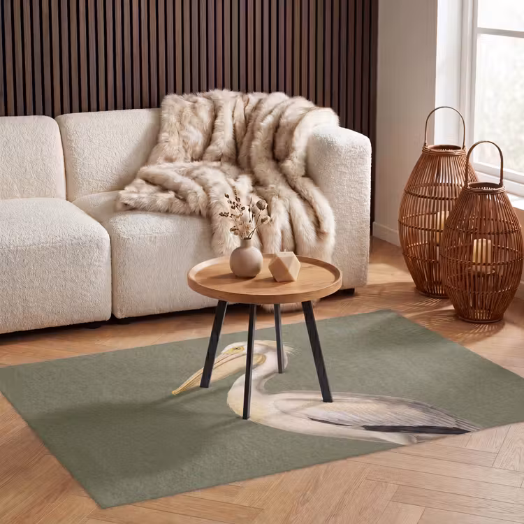 Pelikaan - Wit - Vogel - Klassiek - Natuur Vloerkleed Rechthoek klein -atmosphere_sfeer2_global