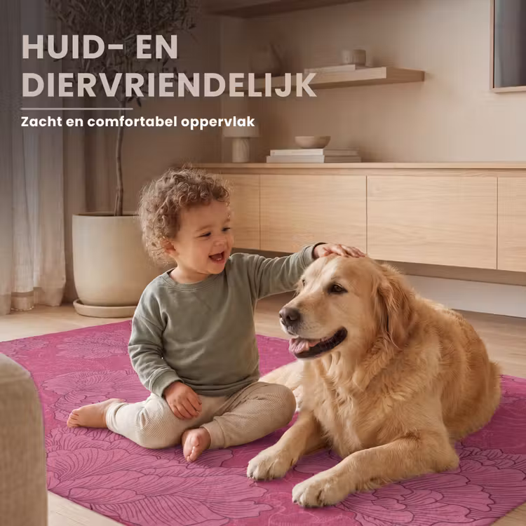 Pioenrozen - Energiek - Roze Vloerkleed Rechthoek klein 1091 -uniquesellingpoint_zacht_NL