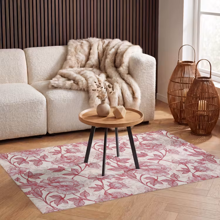 Pioenrozen - Modern - Rood Vloerkleed Rechthoek klein 1091 -atmosphere_sfeer2_global