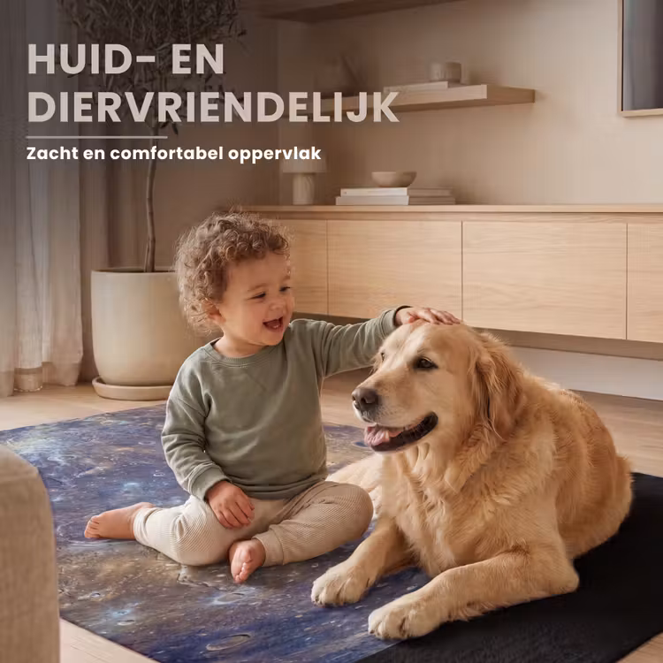 Vloerkleed - Planeet - Kraters - Ruimte - Planeet - Kraters - Ruimte Vloerkleed Rechthoek klein