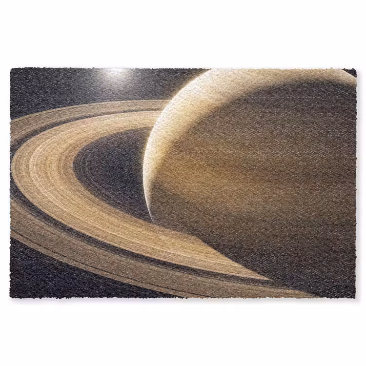 Vloerkleed - Planeet - Ringen - Ruimte - Planeet - Ringen - Ruimte Vloerkleed Rechthoek klein