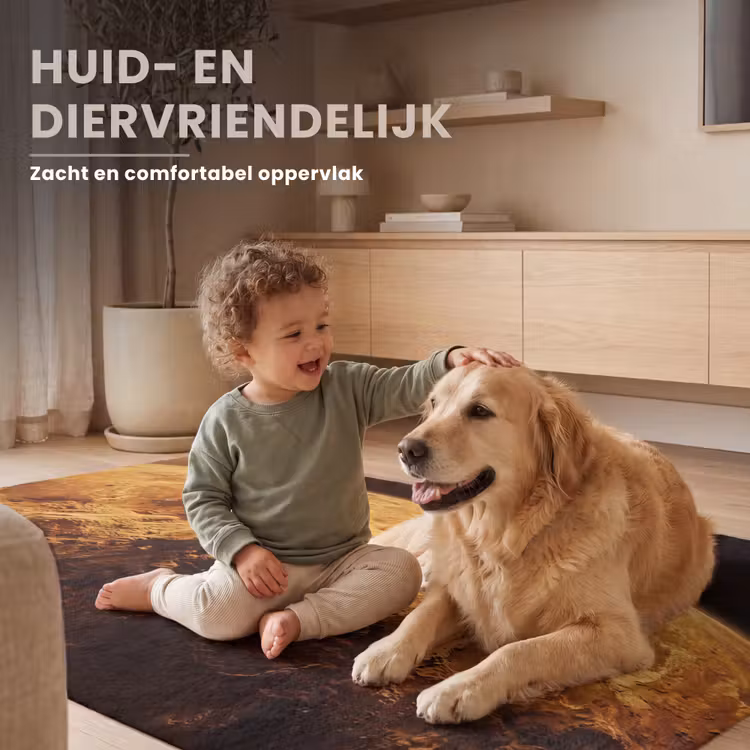 Vloerkleed - Planeet - Ruimte - Oranje - Planeet - Ruimte - Oranje Vloerkleed Rechthoek klein