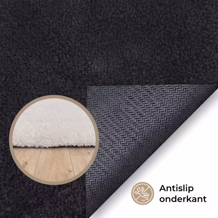 Portret - Zwaan - Zwart - Wit Vloerkleed Rechthoek klein -uniquesellingpoint_antislip_NL_DE
