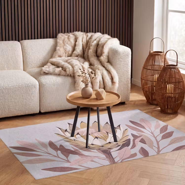 Protea - Bloem - Botanisch - Beige Vloerkleed Rechthoek klein -atmosphere_sfeer2_global