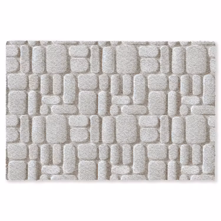 Reliëf - Structuur - Wit Vloerkleed Rechthoek klein 1091 -3d