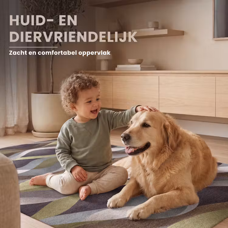 Retro - Banen - Kleurrijk Vloerkleed Rechthoek klein 1091 -uniquesellingpoint_zacht_NL