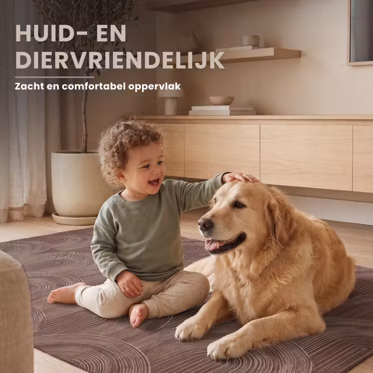 Ritmisch - Effect - Bruin Vloerkleed Rechthoek klein 1091 -uniquesellingpoint_zacht_NL