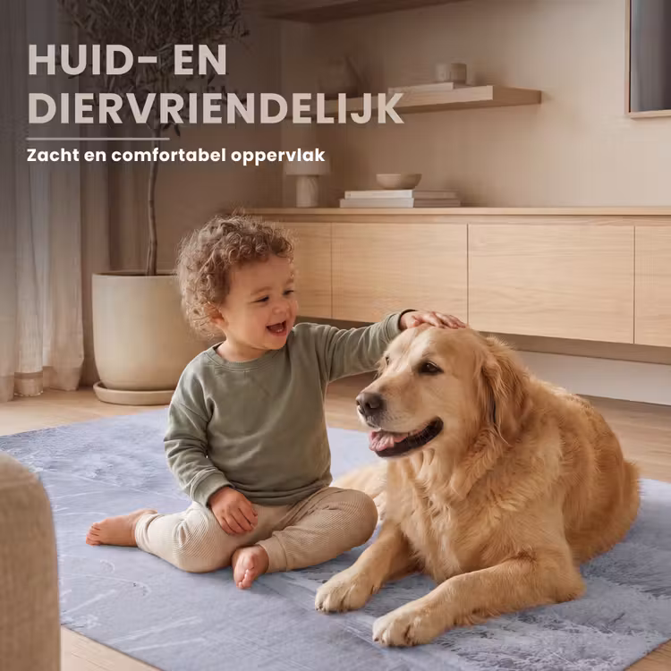 Rivier - Sneeuw - Bos - Winter - Schilderachtig Vloerkleed Rechthoek klein -uniquesellingpoint_zacht_NL