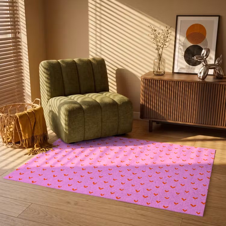 Rood - Hartjes - Roze - Patroon Vloerkleed Rechthoek klein 1091 -atmosphere_sfeer1_global