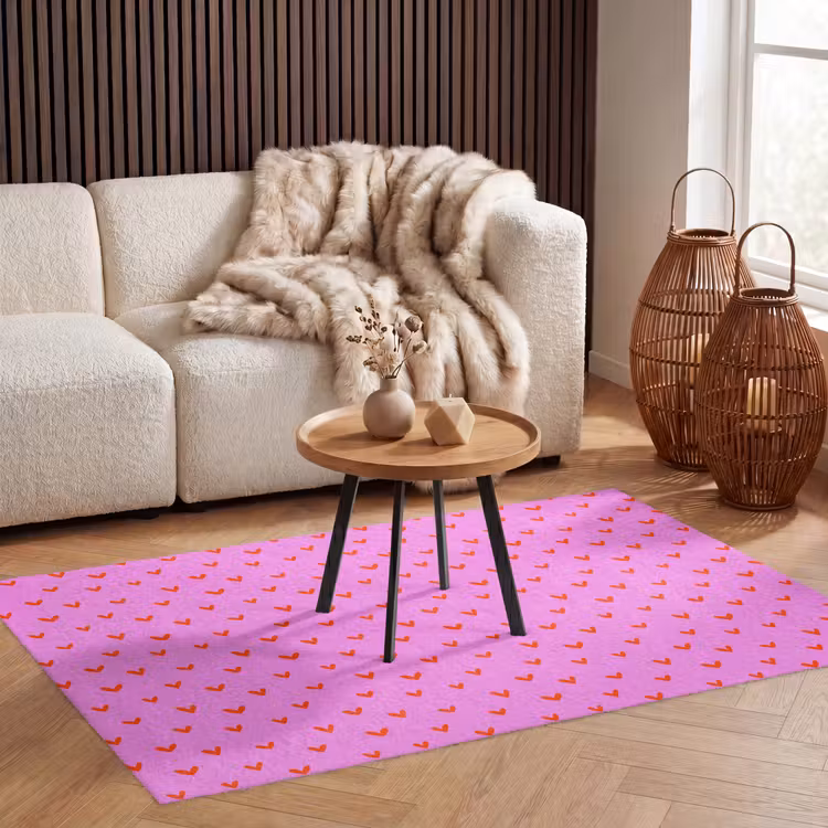 Rood - Hartjes - Roze - Patroon Vloerkleed Rechthoek klein 1091 -atmosphere_sfeer2_global