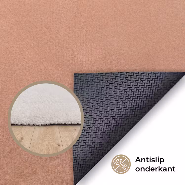 Roodborst - Natuur - Roze Vloerkleed Rechthoek klein -uniquesellingpoint_antislip_NL_DE