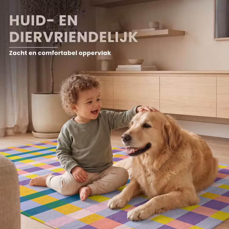 Ruit - Patroon - Kleurrijk Vloerkleed Rechthoek klein 1091 -uniquesellingpoint_zacht_NL