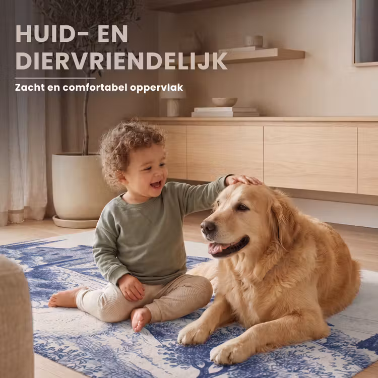 Rustiek - Landgoed - Blauw Vloerkleed Rechthoek klein -uniquesellingpoint_zacht_NL