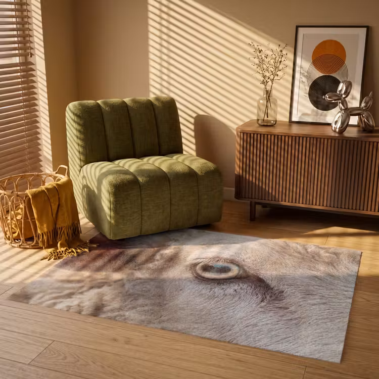 Schaap - Oog - Wit Vloerkleed Rechthoek klein -atmosphere_sfeer1_global
