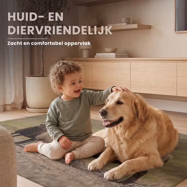 Schapen - Bruin - Wit - Grindpad Vloerkleed Rechthoek klein -uniquesellingpoint_zacht_NL