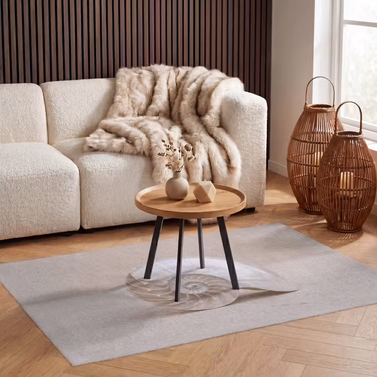 Schelp - Spiraal - Beige Vloerkleed Rechthoek klein -atmosphere_sfeer2_global