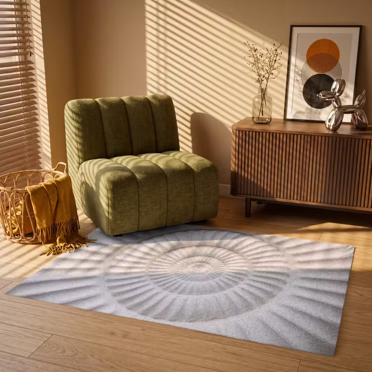 Schelp - Spiraal - Wit Vloerkleed Rechthoek klein -atmosphere_sfeer1_global