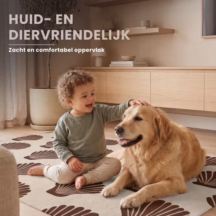 Schelpen - Bruin - Patroon Vloerkleed Rechthoek klein -uniquesellingpoint_zacht_NL