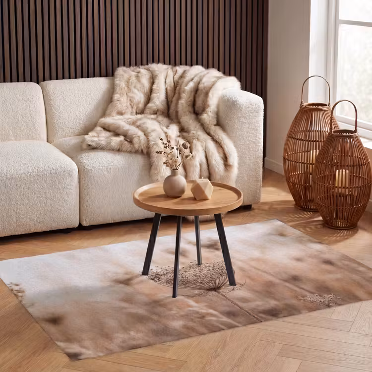 Schermbloem - Droogbloem - Winter - Beige - Minimalistisch Vloerkleed Rechthoek klein -atmosphere_sfeer2_global
