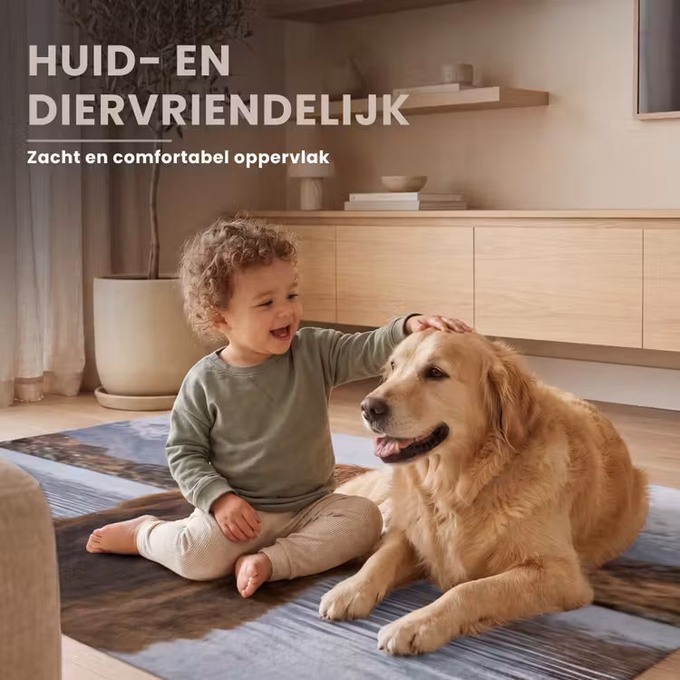 Schotse hooglander - Bruin - Water Vloerkleed Rechthoek klein -uniquesellingpoint_zacht_NL