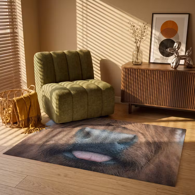 Schotse hooglander - Neus - Bruin Vloerkleed Rechthoek klein -atmosphere_sfeer1_global