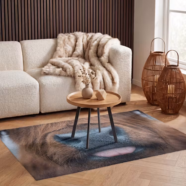 Schotse hooglander - Neus - Bruin Vloerkleed Rechthoek klein -atmosphere_sfeer2_global