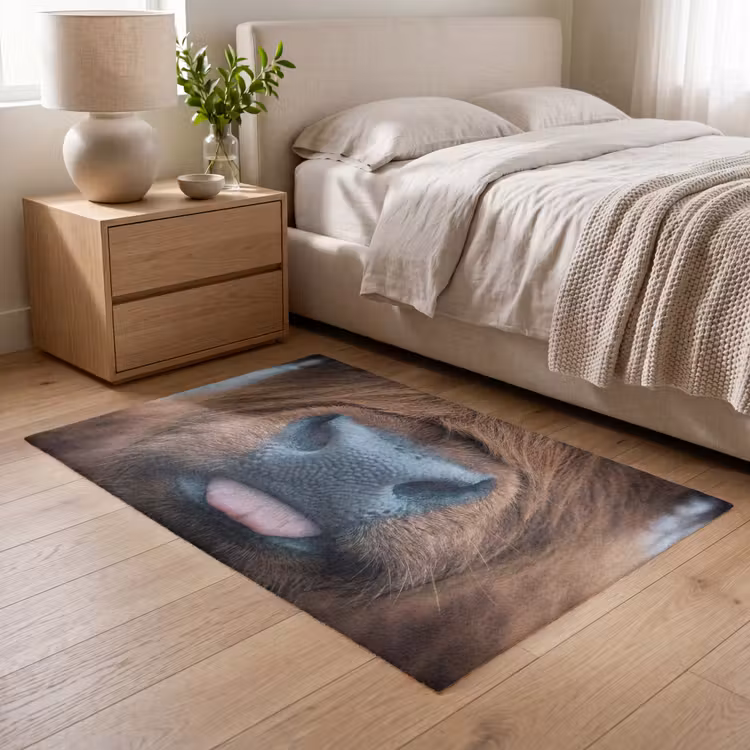 Schotse hooglander - Neus - Bruin Vloerkleed Rechthoek klein -atmosphere_sfeer3_global