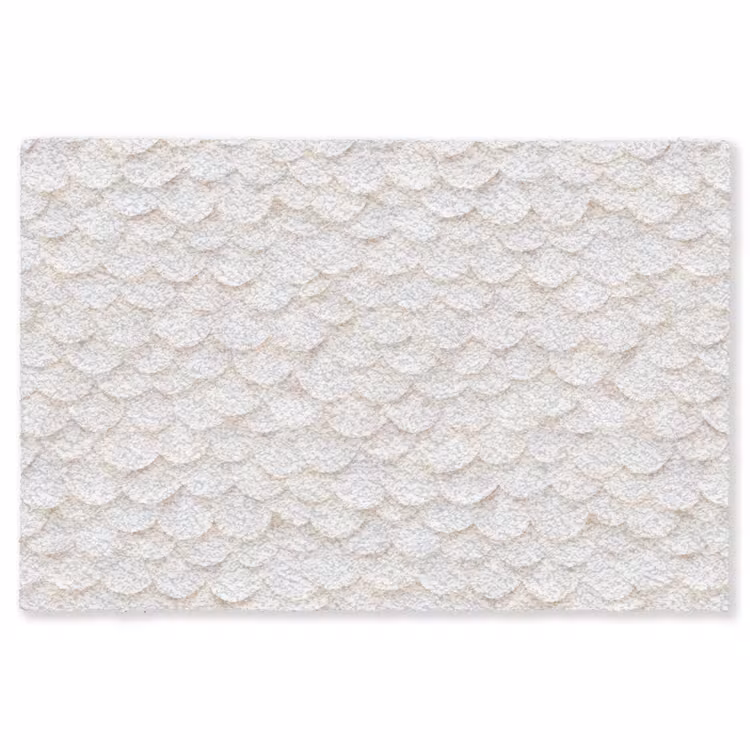 Schubben - Wit - Elegant Vloerkleed Rechthoek klein 1091 -3d