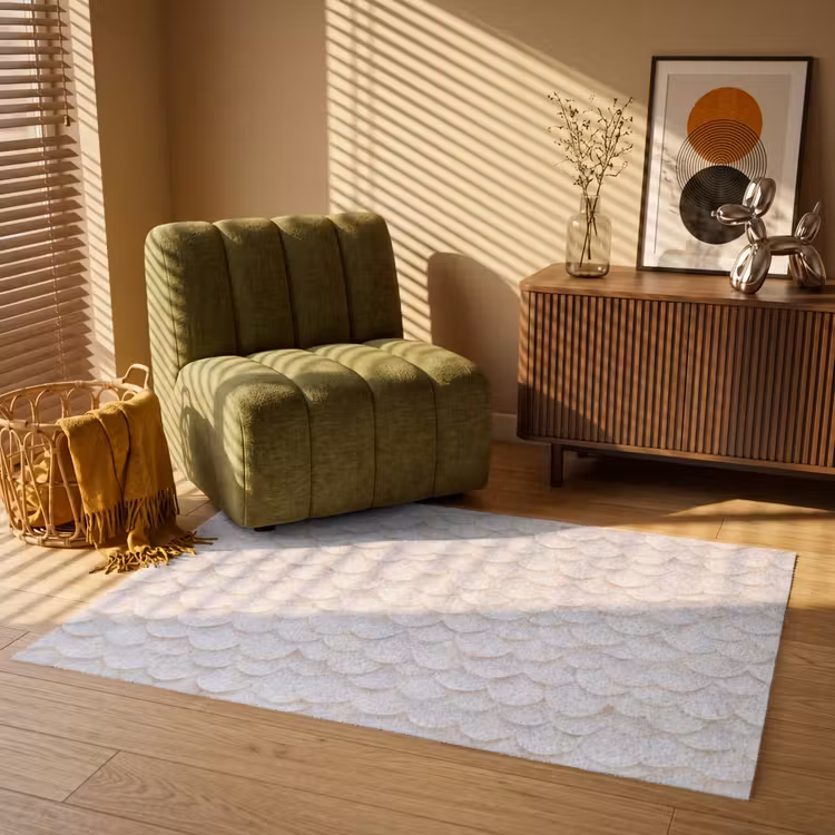 Schubben - Wit - Elegant Vloerkleed Rechthoek klein 1091 -atmosphere_sfeer1_global