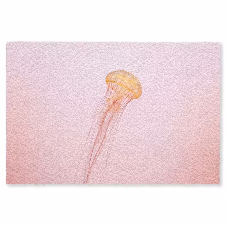Sierlijk - Kwal - Roze Vloerkleed Rechthoek klein -3d
