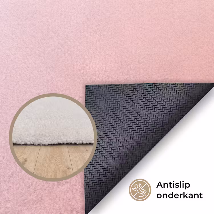 Sierlijk - Kwal - Roze Vloerkleed Rechthoek klein -uniquesellingpoint_antislip_NL_DE