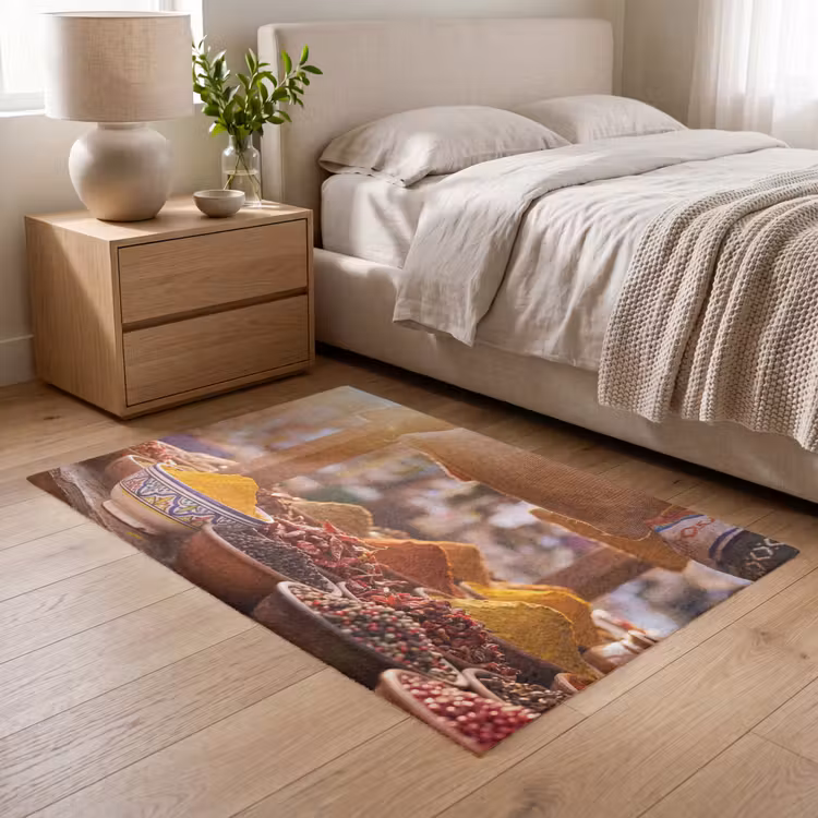Vloerkleed - Specerijen - Markt - Kleurrijk - Specerijen - Markt - Kleurrijk Vloerkleed Rechthoek klein